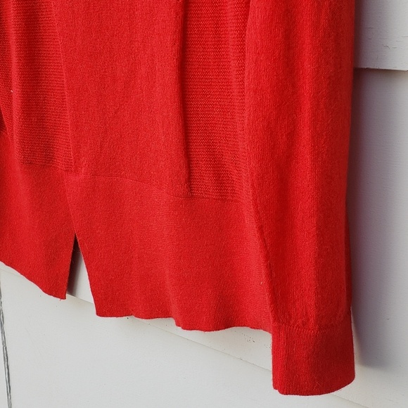 Lafayette 148 Asymmetrical Red/Orange Sweater - S - Picture 3 of 8